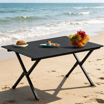 86cm Carbon Steel Camping Table Multifunctional Picnic Table Portable Table Folding Table