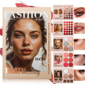 Professional Nude Makeup Palette Set, 67 Colors With Eyeshadow, Highlighter, Blush, Contour For Full Face Looks