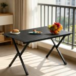 116cm Carbon Steel Camping Table Multifunctional Picnic Table Portable Table Folding Table