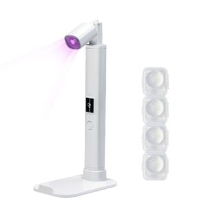 Generic Portable Mini Handheld UV Nail Light Belt Encourage For Gel Nail Lamp With Foldable Stand Mini Nail Light Portable Led Nail Lamp With Screen Small Nail Lamp Foldable Stand Fast Drying, White