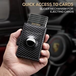 Airtag Wallet Men Minimalist  Up Wallet With Money Clip RFID Card Holder Slim Wallet With Airtag Holder,ID Window