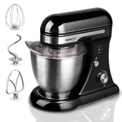 5QT Stand Mixer, 12-Speed Tilt-Head Electric Kitchen Mixer with Stainless Steel Bowl, Dough Hook, Whisk & Beater, 3 5