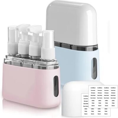 Travel Bottle Set, 8-Pack TSA Approved Travel Size Bottles, Travel Container Dispenser, Travel Shampoo Bottles For