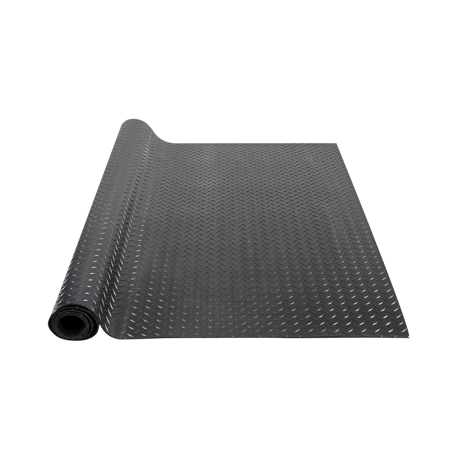 Diamond-Plate Rubber Flooring Roll, 3 Mm X 4 Ft X 10 Ft Garage Floor Mat, SBR Rubber Garage Flooring Roll, Easy To Clean, Diamond Plate Rubber Mat For Under Cars, Garage Industry Gym, Black