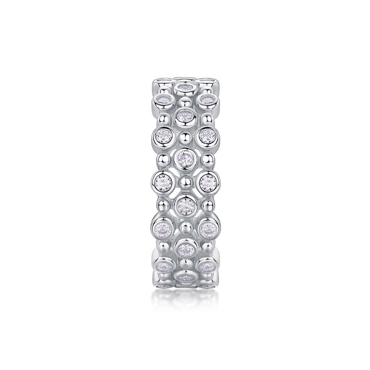 1Multi-row Diamond Ring Luxury Fashion Set Moissanite Silver Ring Prohibit TK Sales - Image 6