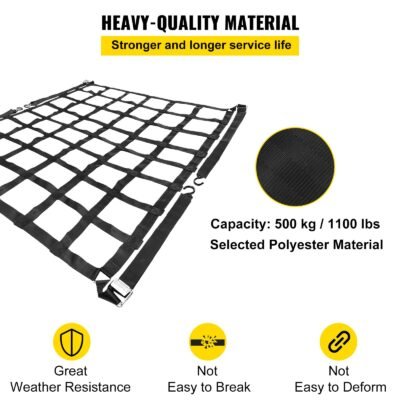 Truck Bed Cargo Nets For Pickup Trucks With S Hooks