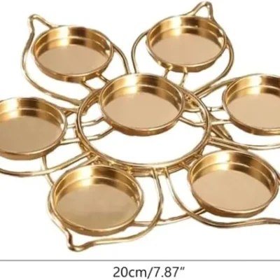 Lamp Holder, Gold Tea Lights Pillar Candle Holder, Flower Candle Holder, Lotus Shape Floating Flower Tea Light Holder, Candle Handcrafted For Home Decor