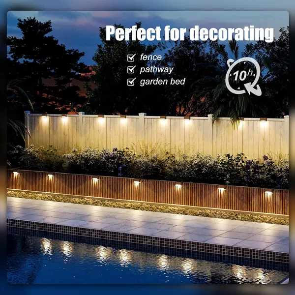 32/16 PCS Decorative Light Solar Energy Waterproof And Dustproof Light Source Sensing Suitable For Shopping Malls Guardrails Decks Stairs Gardens Courtyards Family's Day Gifts Outdoor Lighting - Image 5