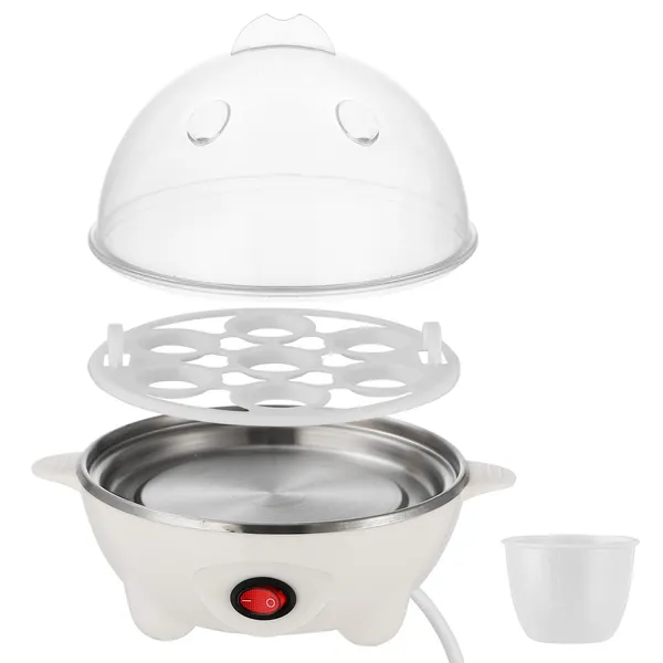 Electric Egg Cooker 7-Capacity BPA-Free Hard-Boiled Egg Maker W Auto-Off Measuring Cup - Image 2