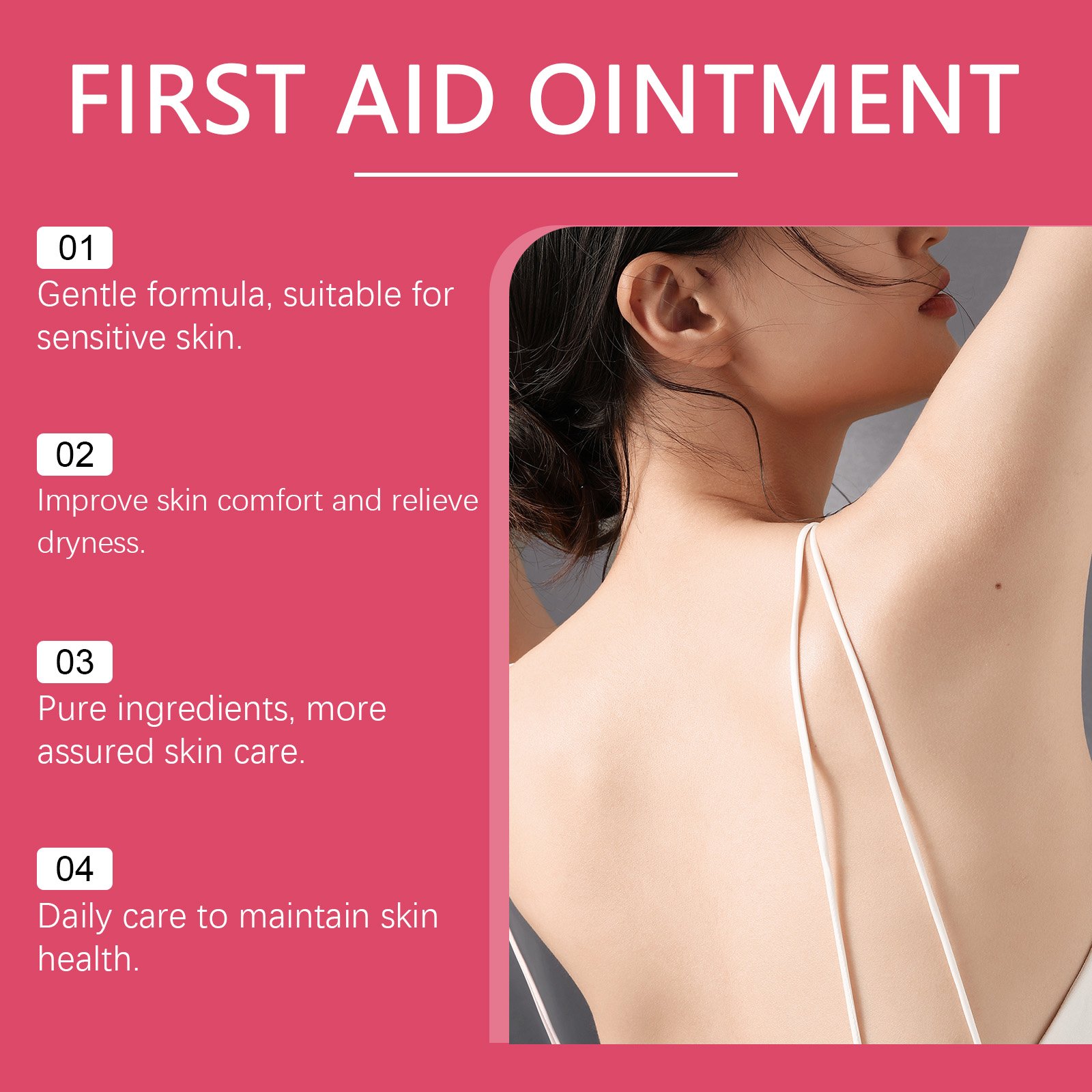 OUHOE Skin Soothing Cream, To Relieve Skin Redness And Discomfort Gentle Care Moisturizes Skin Topical Soothing Cream - Image 4