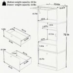 Tall Pantry Cabinet 71 Inch Freestanding Storage Cabinet With Doors And Shelves, Adjustable Shelves, Drawer & Anti-Tip Kit, E1-Grade Wood, Walnut For Kitchen Pantry, Bathroom Storage Cabinet