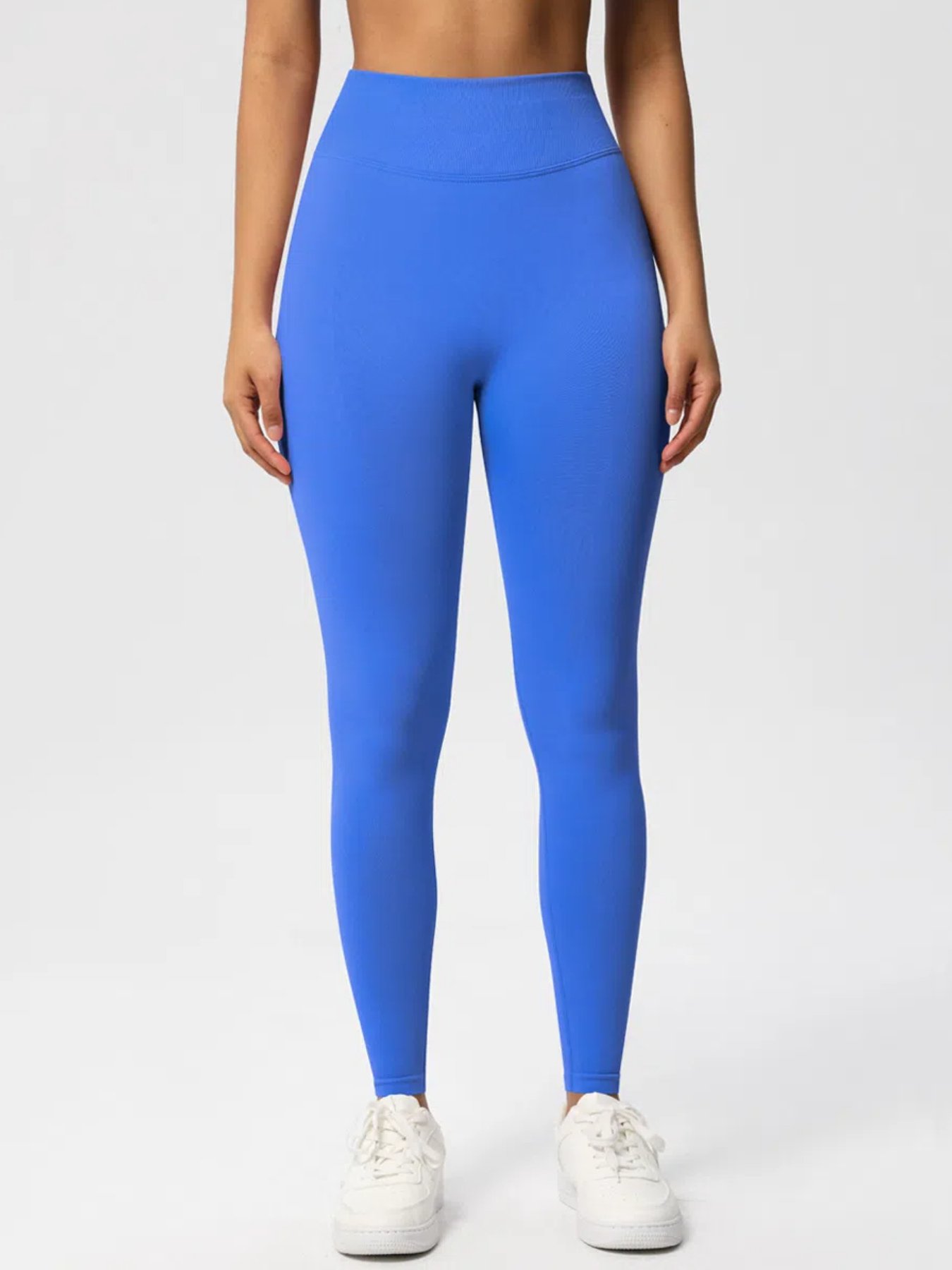 Sexy High Elastic Women's Solid Tights High Waist Workout Yoga Leggings, Scrunch Butt Lifting Elastic Pants, Tummy Control Butt Lifting Workout Yoga Athletic Pants - Image 2