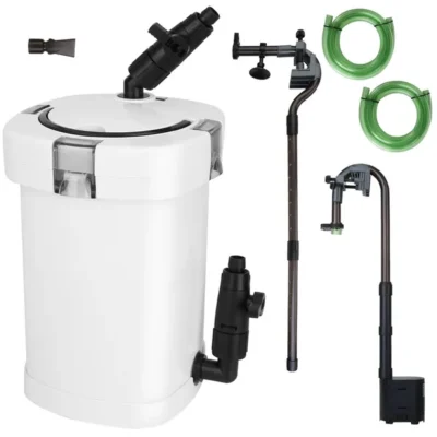 3-Stage External Canister Filter For Aquarium Fish Tank With 600L/H Flow Rate