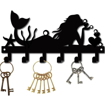 Wall-mounted Single Hanger With Built-in Key Holder,The Decorative Hooks
