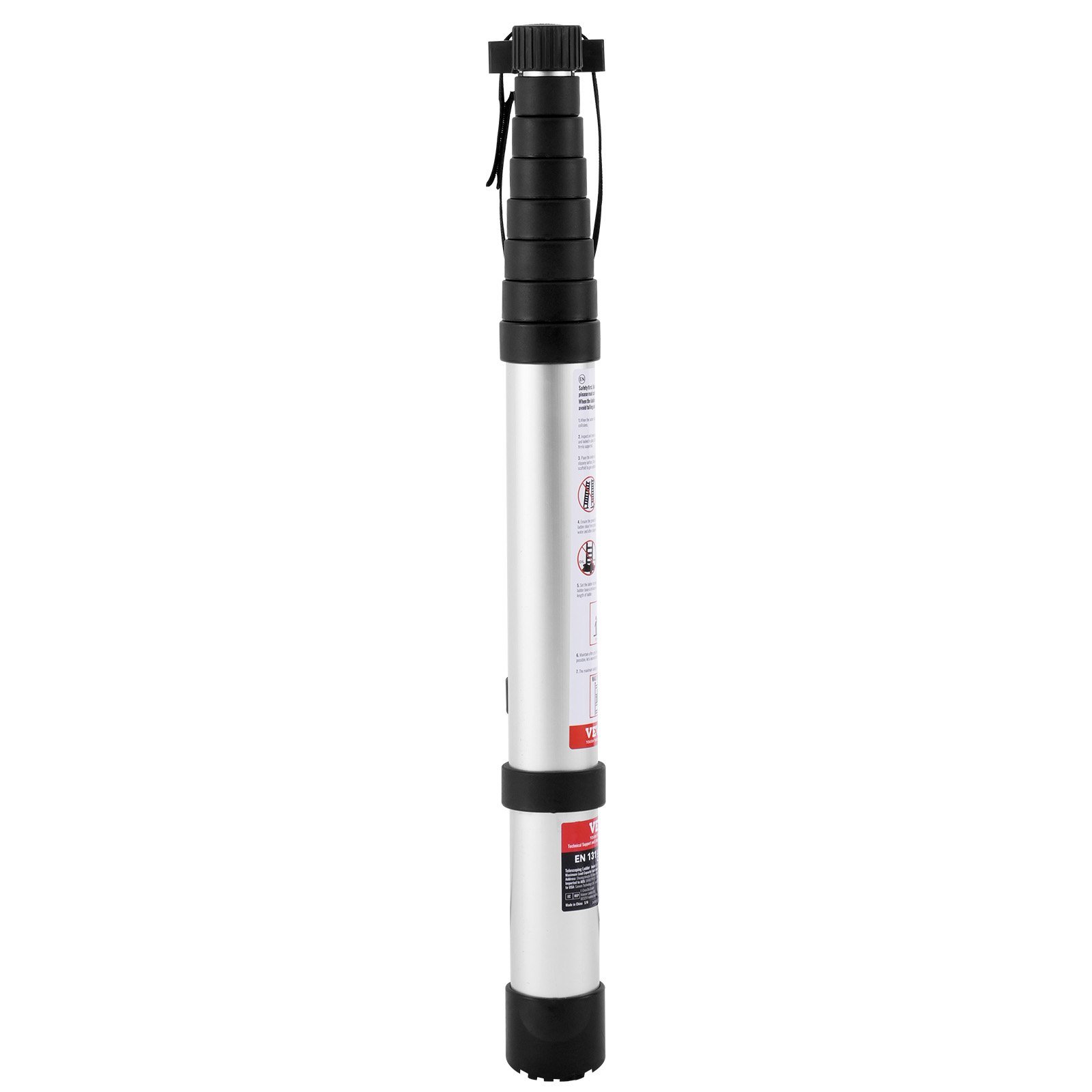 VEVOR Telescoping Extension Ladder 8.5FT One-button Retraction 375 LBS Capacity - Image 2