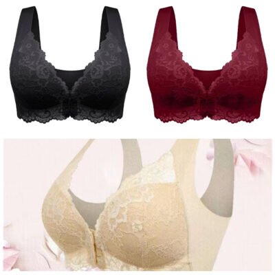 Plus-size Bra No Underwire Push-up Breathable Lace Lingerie For Women With Large Breasts And Small Breasts