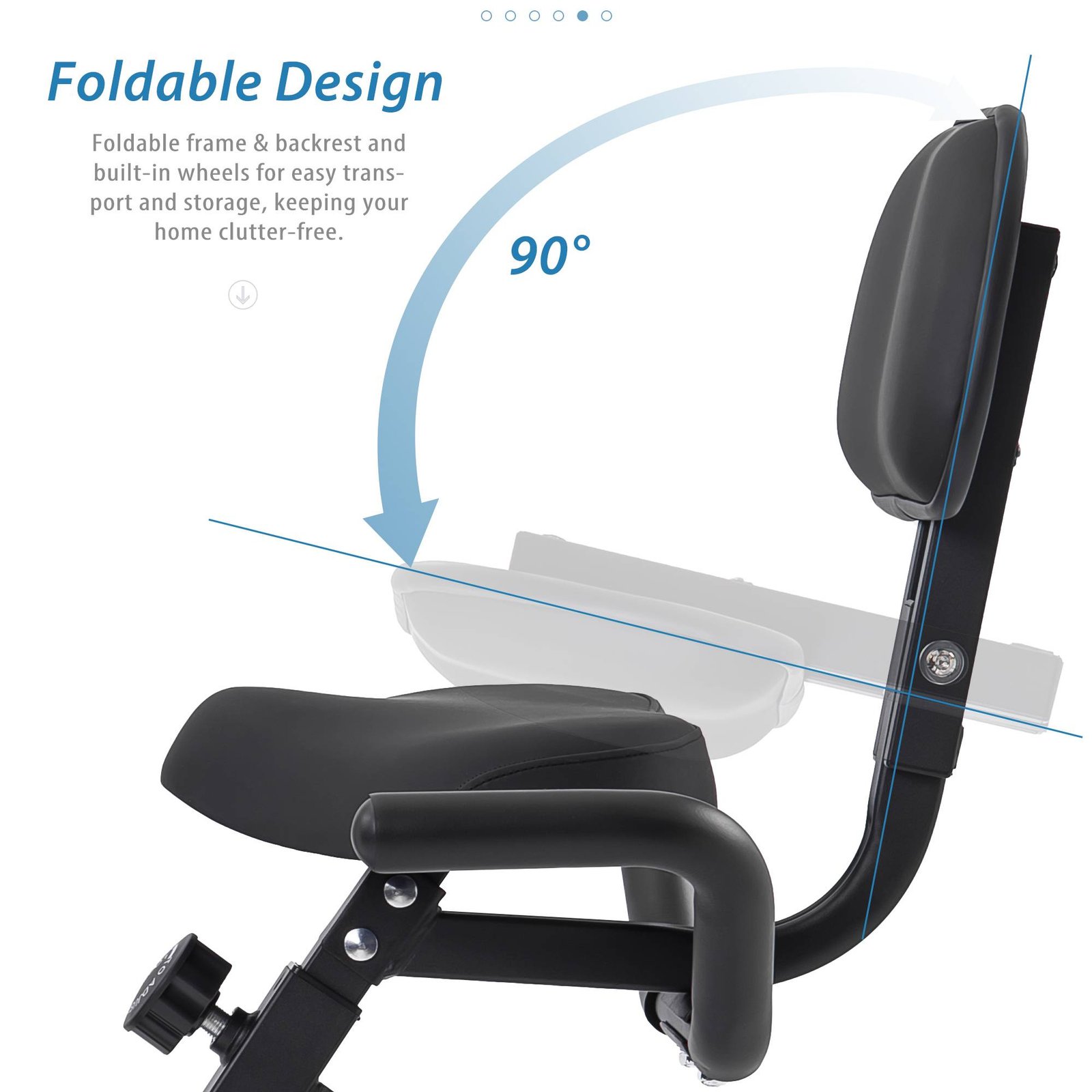 Folding Exercise Bike Fitness Upright Recumbent X-Bike With 10-Level - Image 3