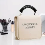 Women'S Pearl Portable Cosmetic Bag, Business Travel Hook Cosmetic Bag, Cosmetic Bag Large Capacity, Toilet Bag With Hook, Suitable For Toiletries, Cosmetics, Brushes And Other Items