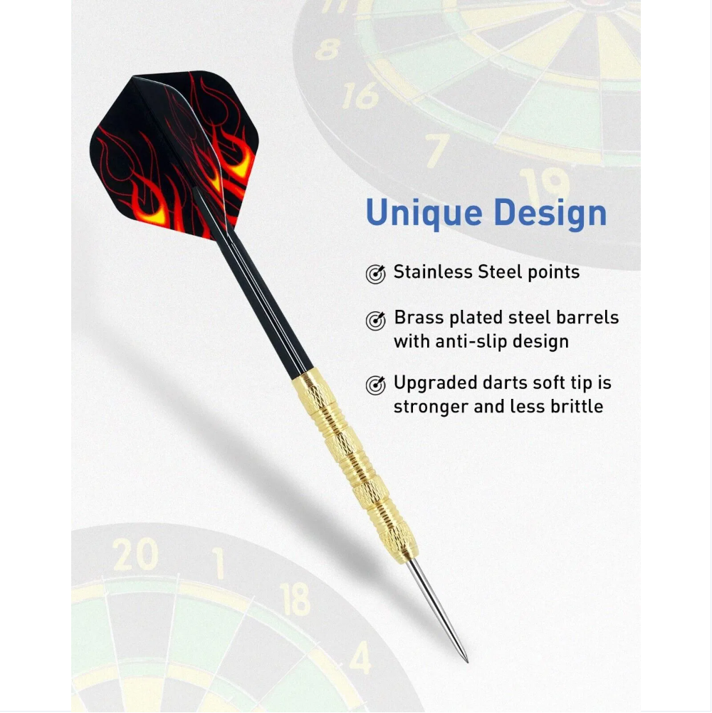 5 Sets Steel Tip Professional Darts Set Darts Slim Barrel Dart Flights - Image 3