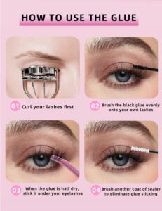 DIY Lash Extension Kit 280pcs Individual Lash Clusters D Curl 30D 40D Thick Volume Eyelash Clusters 0.07D 9-16MM Mixed Length Reusable Soft Natural Look DIY At Home Lash Extensions Makeup Tool Kit