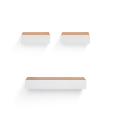 Floating Shelves  23.62 Wall Mounted Wood Shelves For Bathroom, Bedroom, Living Room, Kitchen, Hanging Shelf For Books Storage Decor With Invisible Brackets, Maple White