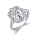 1Camellia - A Fashionable Jewelry Ring Set With Moissanite S925 Sterling Silver And Gold-plated Diamond Prohibit Tk Sales