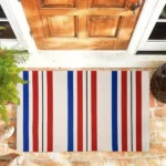 Home Decor Patriotic Family Door Mat, Indoor And Outdoor Anti-slip Entrance Mat, Red, White And Blue Patriotic Patterns, Beautiful And Eternal, Made Of Diatom Mud, Healthy And Durable, Easy To Clean