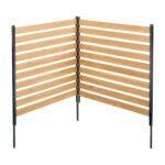 Wood Privacy Fence 2 Panels Slatted Air Conditioner Fence 38' W X 42' L