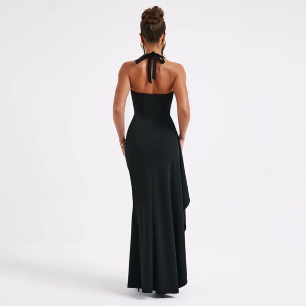 Dress Fashion Halter V-neck Strap Split Dress