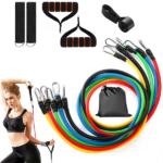 11Pcs Resistance Bands Set Fitness Workout Tubes Exercise Tube Bands Up