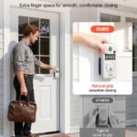 Keyless Entry Door Lock, Electronic Deadbolt With Customizable User Codes, Pioneering Easy-Grip Design, Keyed Entry, Auto Lock, Anti-Peeking Password, Backlit Keypad, For Home, Apartment, Silver