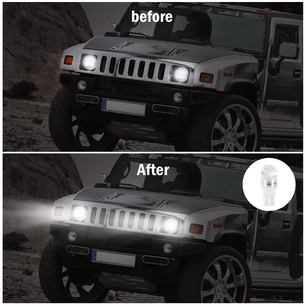 20Pcs LED Car Light Bulbs T10 2323SMD 6500K White Auto - Image 3