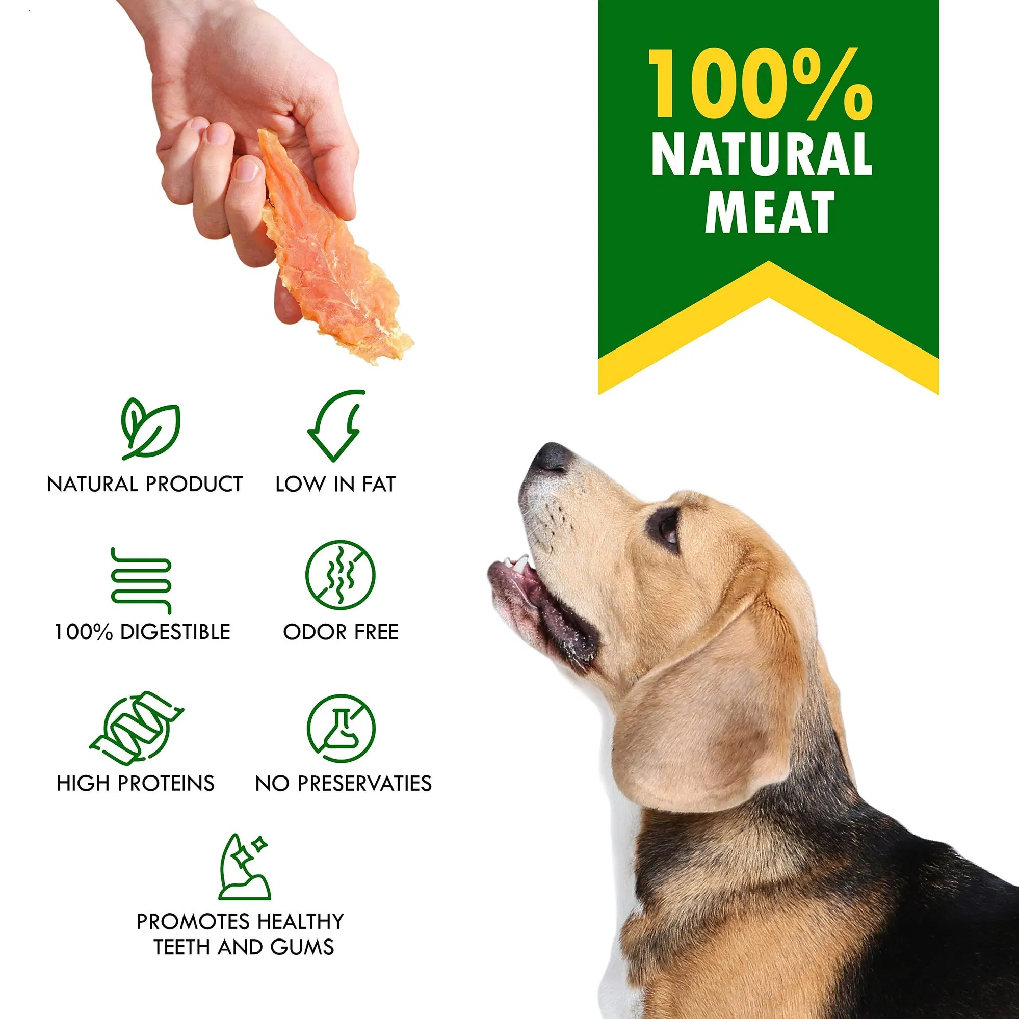 Chicken Jerky Dog Treats All Natural And Organic Healthy Snacks For Large & Small Dogs Grain Free And High Protein Human Grade Pet Chews 300 Gram - Image 5