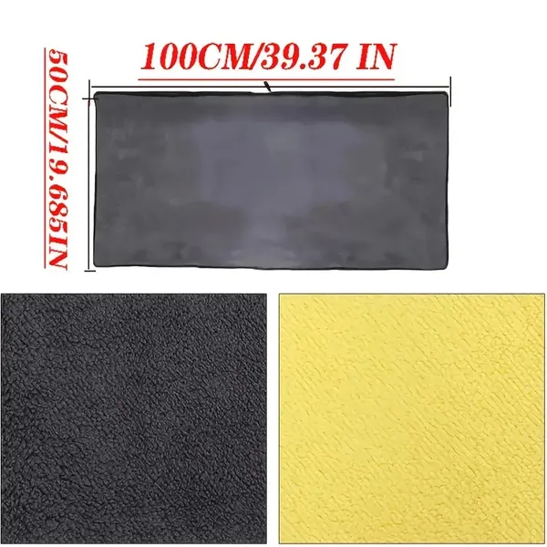 Thickened Coral Velvet Microfiber Car Wash Towel - Instant Absorption & Quick-Dry, Scratch-Free For All Cars, High-Quality Non-Woven Fabric, Reinforced Seams, Multi-Surface Use For Home & Auto Care, M