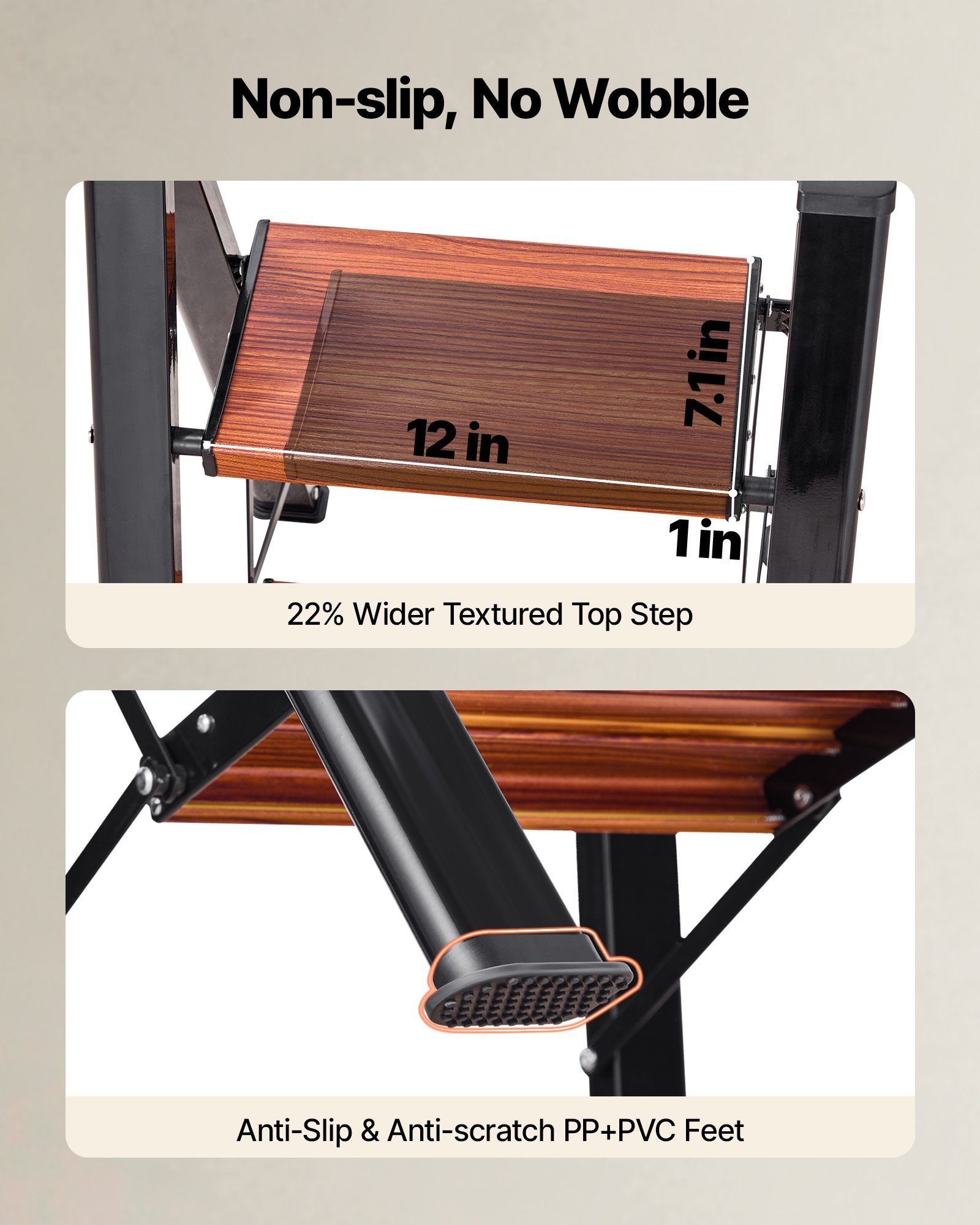 3 Step Ladder, Folding Step Stool With Wide Anti-Slip Pedal And Comfort Handgrip, Lightweight 330 Lbs Capacity Portable Aluminum Plant Support, Multi-Use For Adults, Home Repairing, Cleaning - Image 2