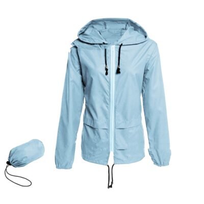 Hooded Solid Color Long Sleeve Coat And Trench Coat