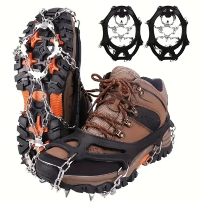 Universal Anti-slip Grip Spikes, Upgraded Universal Anti-slip Spikes For Ice Skates And Boots, With 19 Steel Spikes, Ice And Snow Grip Spikes, Suitable For Hiking, Walking, And Rock Climbing.