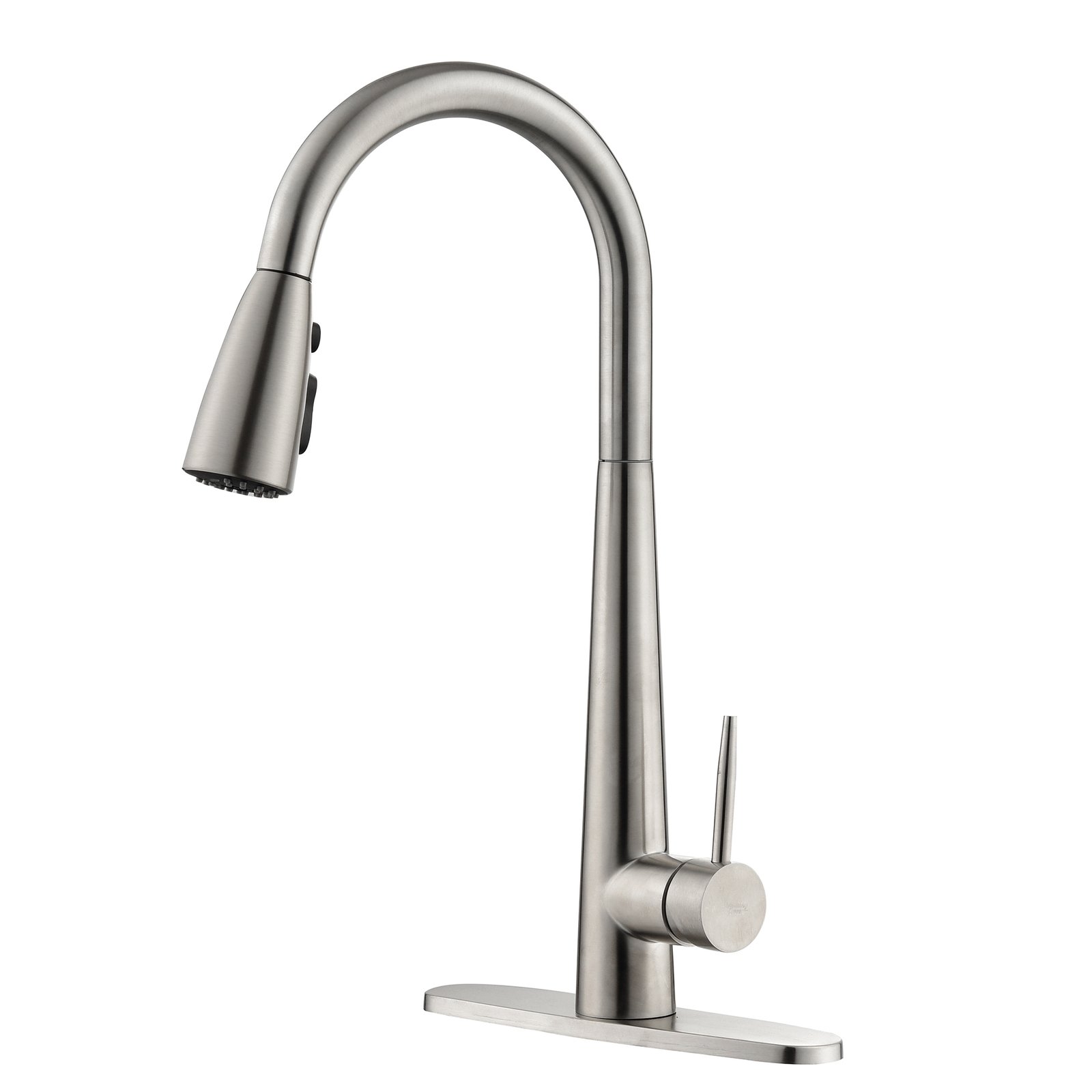 High Curvature Single Handle Kitchen Sink Faucet With Deck, Commercial Modern Stainless Steel Kitchen Faucet - Image 3
