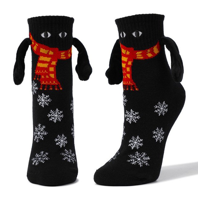 Couple Magnetic Handle Cute Hand Socks Christmas - Image 7