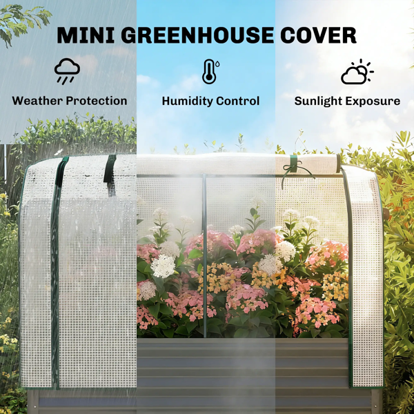Raised Garden Bed With PE Greenhouse - Image 4