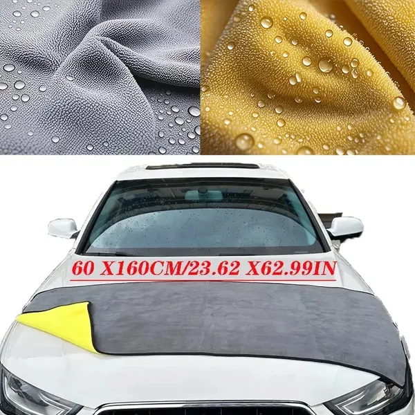 Thickened Coral Velvet Microfiber Car Wash Towel - Instant Absorption & Quick-Dry, Scratch-Free For All Cars, High-Quality Non-Woven Fabric, Reinforced Seams, Multi-Surface Use For Home & Auto Care, M - Image 3