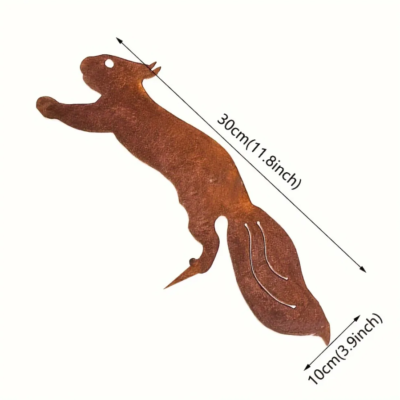 Rusty Wrought Iron Cat Art Outdoor Decor, Rustic Ornaments, Ideal For Patio