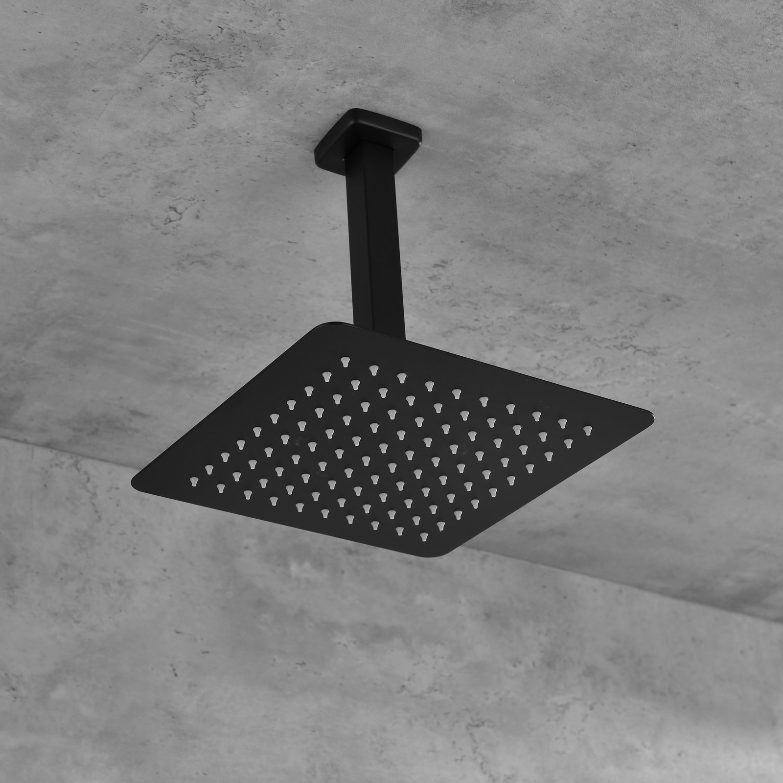 Matte Black Shower Set System Bathroom Luxury Rain Shower Combination Set Ceiling Mounted Showerhead Showerhead Faucet
