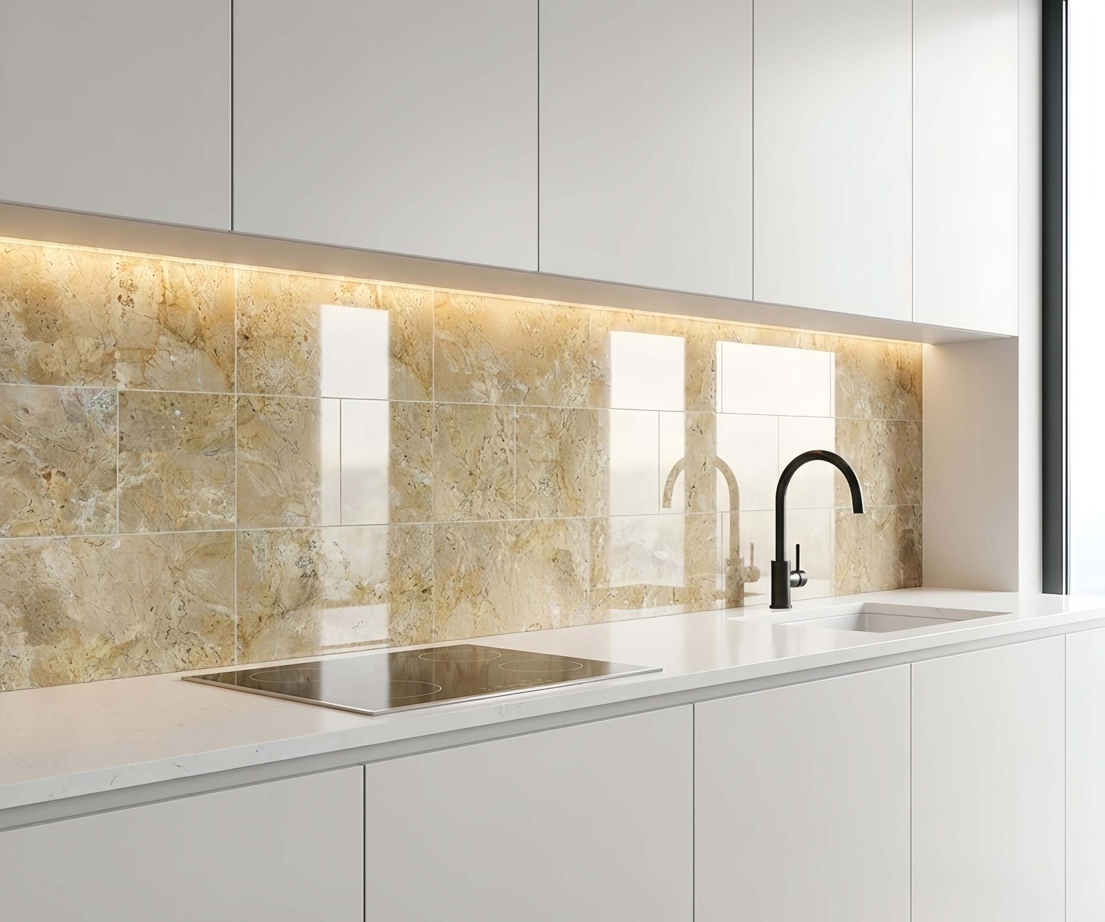 12X24 Inch Gold Yellow Beige Natural Marble, For Floor And Wall, Polished Marble Tile, Natural Stone - Image 4