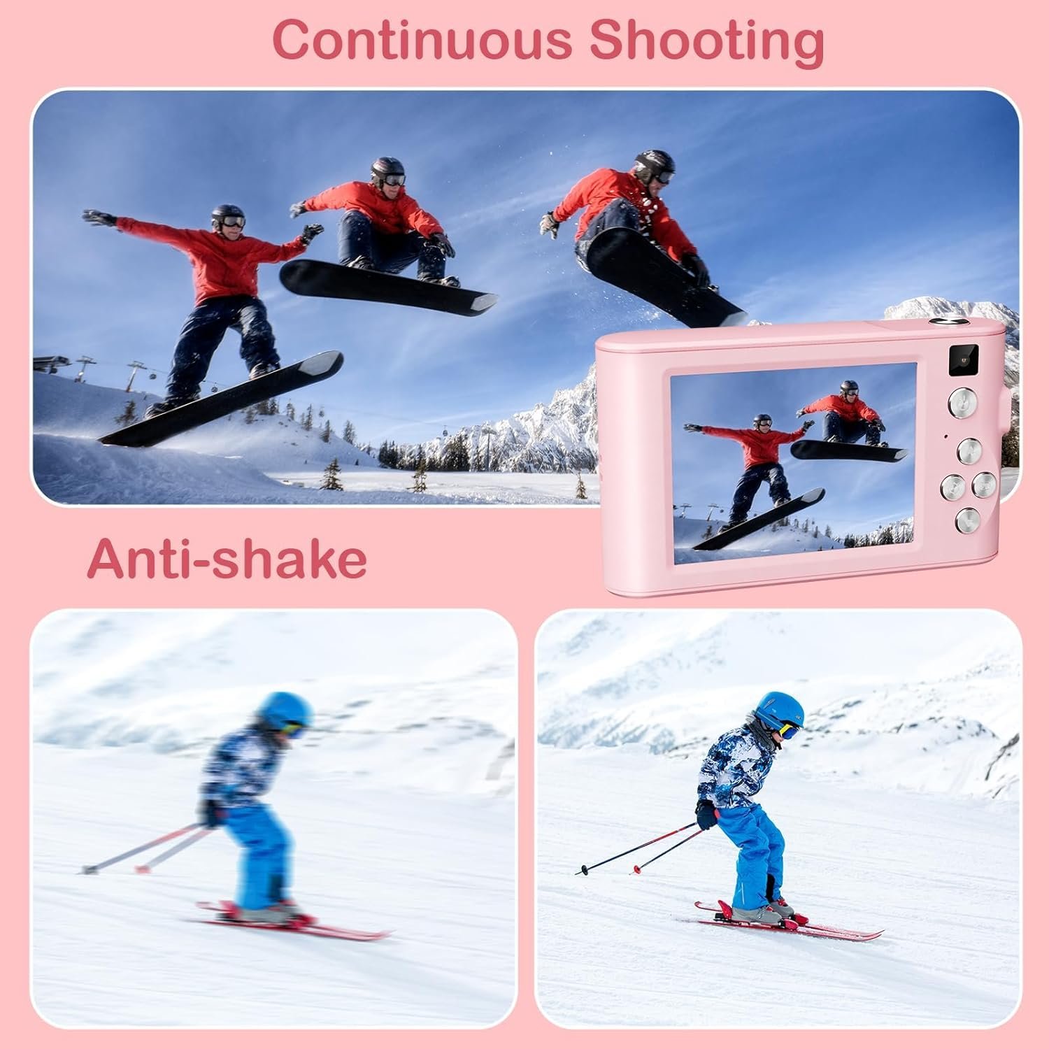 Kids Digital Camera Birthday Gifts With 32GB SD C