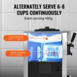 1850W Commercial Soft Ice Cream Machine 3 Flavors 5.3 To 7.4Gallon Per Hour PreCooling At Night Auto Clean LCDPanel For Restaurants Snack Bar, Sliver