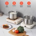 4 QT Saucepan, Stainless Steel Saucepan With Glass Lid, Multipurpose Nonstick Stainless Steel Small Cooking Sauce Pot With Ergonomic Handle, Friendly For Oven, Dishwasher, Induction Cooker