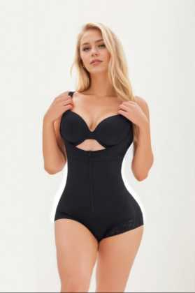 Women's Fajas Colombianas Shapewear For Women Postpartum Tummy Control Bodysuit Full Body Shaper For Women Body Butt Lifter Panties Zipper Straps Thong Bodysuit - Image 2