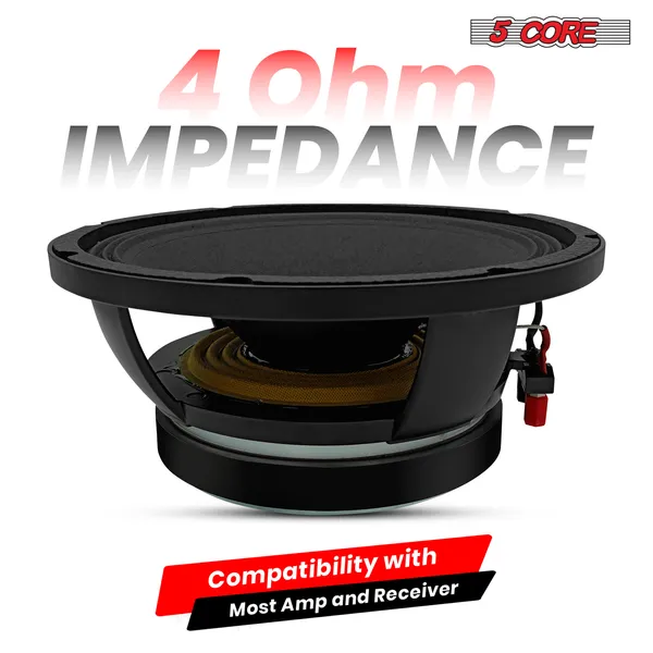 10' Subwoofer Speaker 300W RMS Full Range Car Audio Sub Woofer 4 Ohm Bass Replacement Driver - Image 5