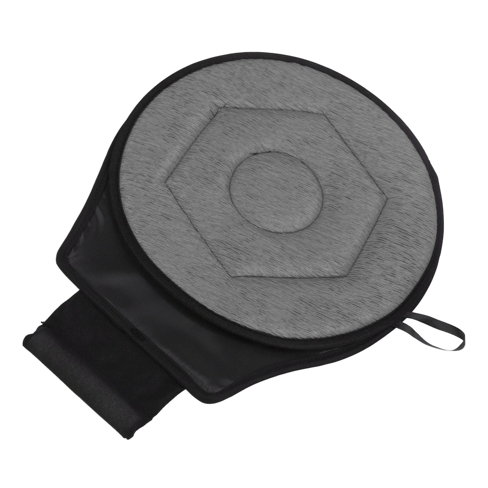 Round Car Cushion 360 Degrees Rotating Geometric Rhombic Shape Portable Rotating Seats Cushion For Elderly Grey - Image 3